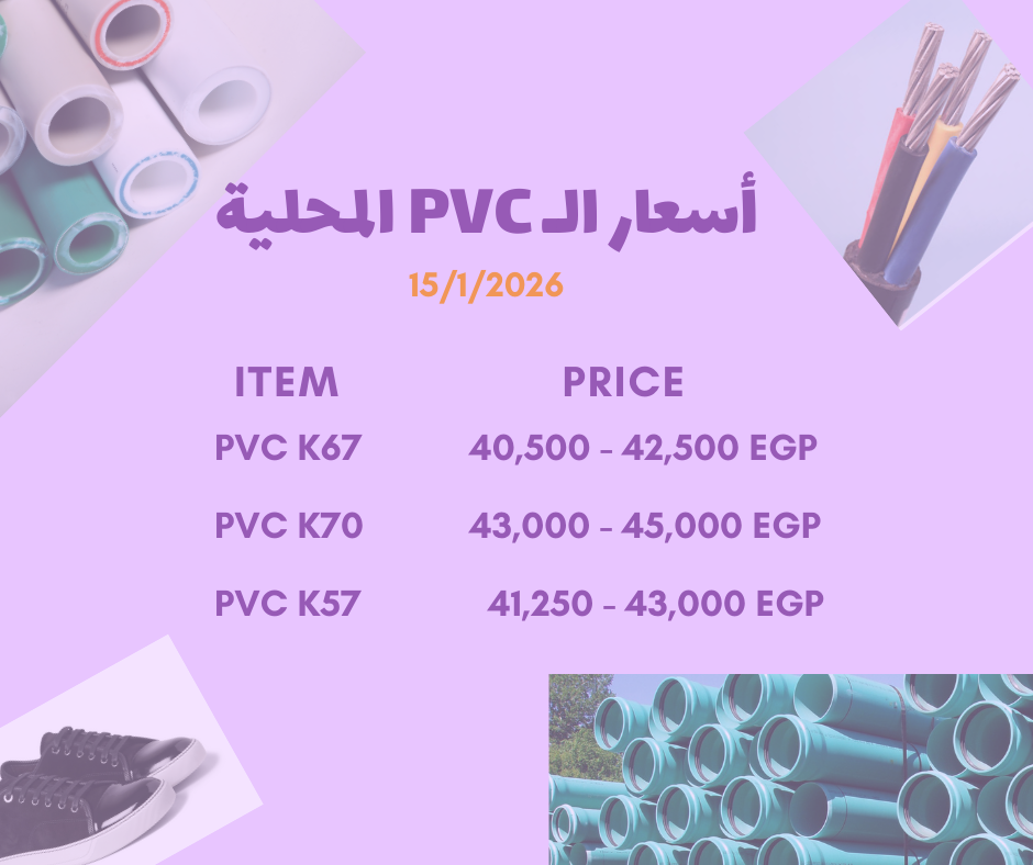 أسعار الـ PVC المحلية يناير 2026 وتوقعات أسعار فبراير 2026 - ELMAKHZN