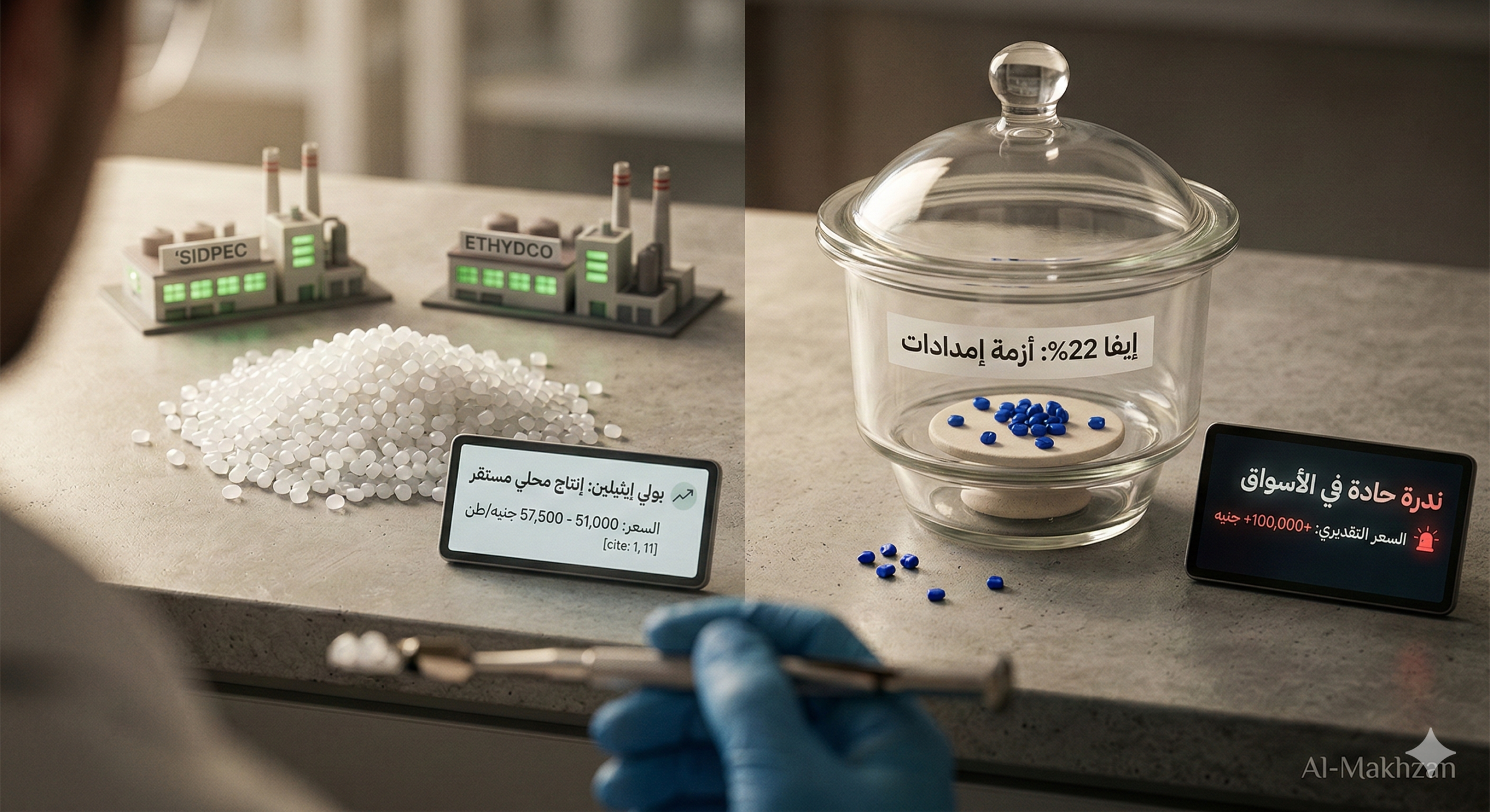 المخزن ورؤية لأزمة خامات البلاستيك