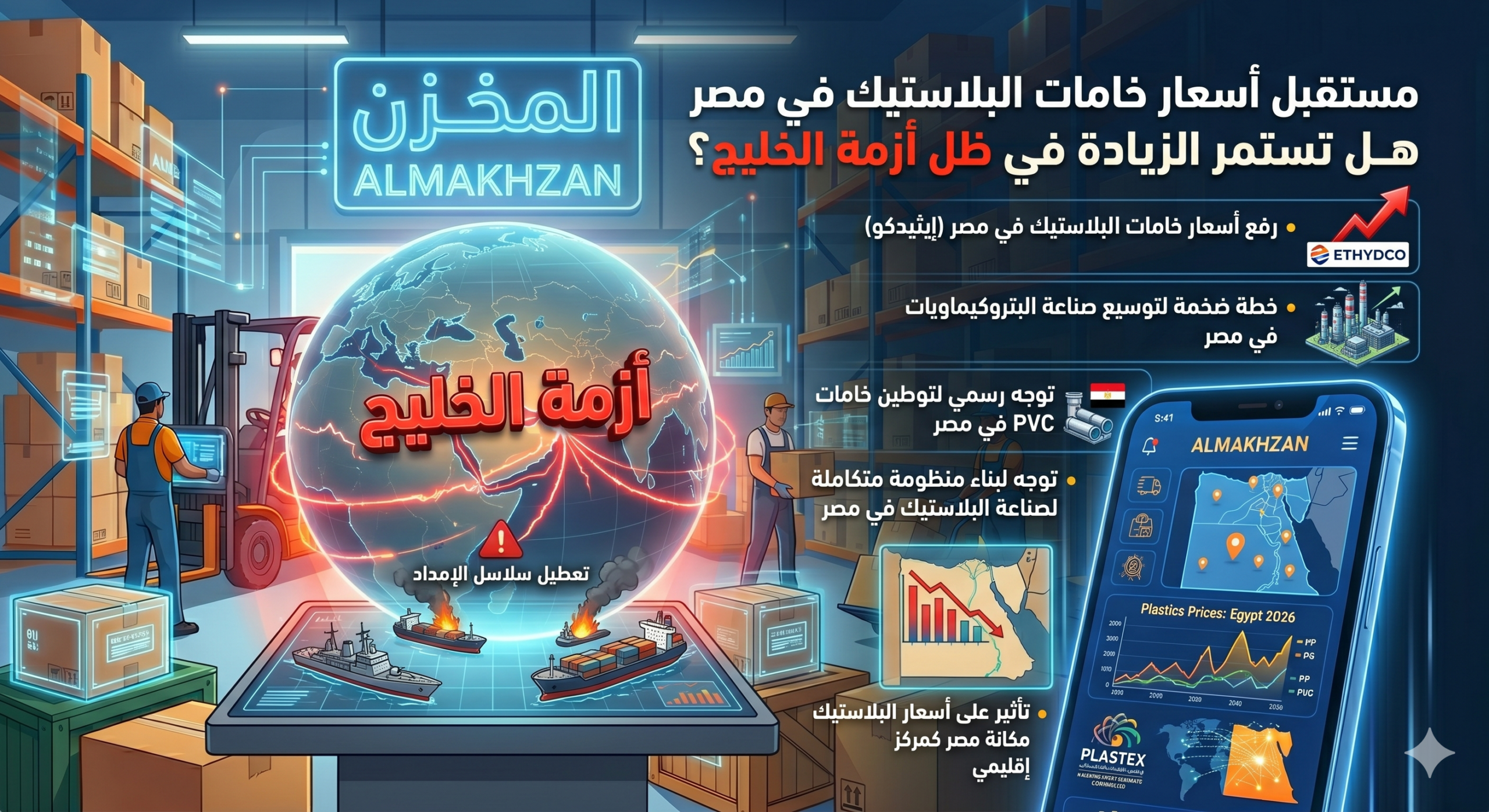 مستقبل خامات البلاستيك في مصر في ظل أزمة الخليج
